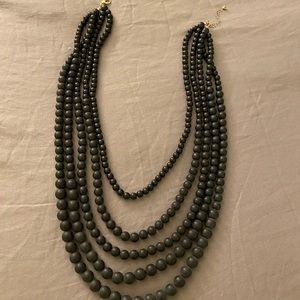 Matt Black Necklace beads good condition